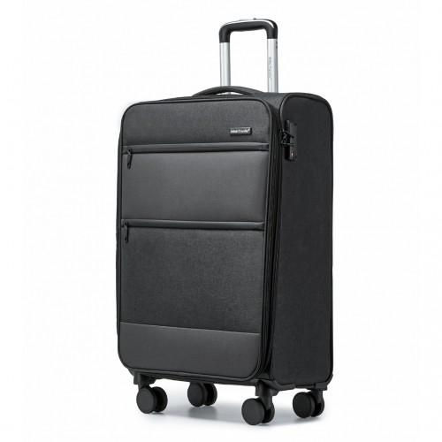 K2397L - British Traveller 20 Inch Lightweight Cabin Carry-On Suitcase with Soft