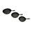 Thumbnail: Set of 3 BBQ Steak Pans Cast Iron