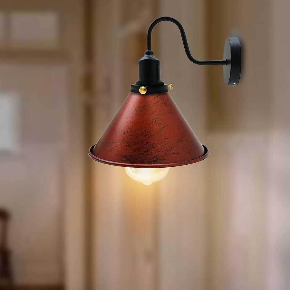 Thumbnail: E27 Industrial Metal Wall Light Fitting Vintage Cone shape Wall Sconce~3388