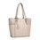 Thumbnail: LG1943 - MISS LULU LASER CUT OUT TOTE SHOPPER BAG - BEIGE