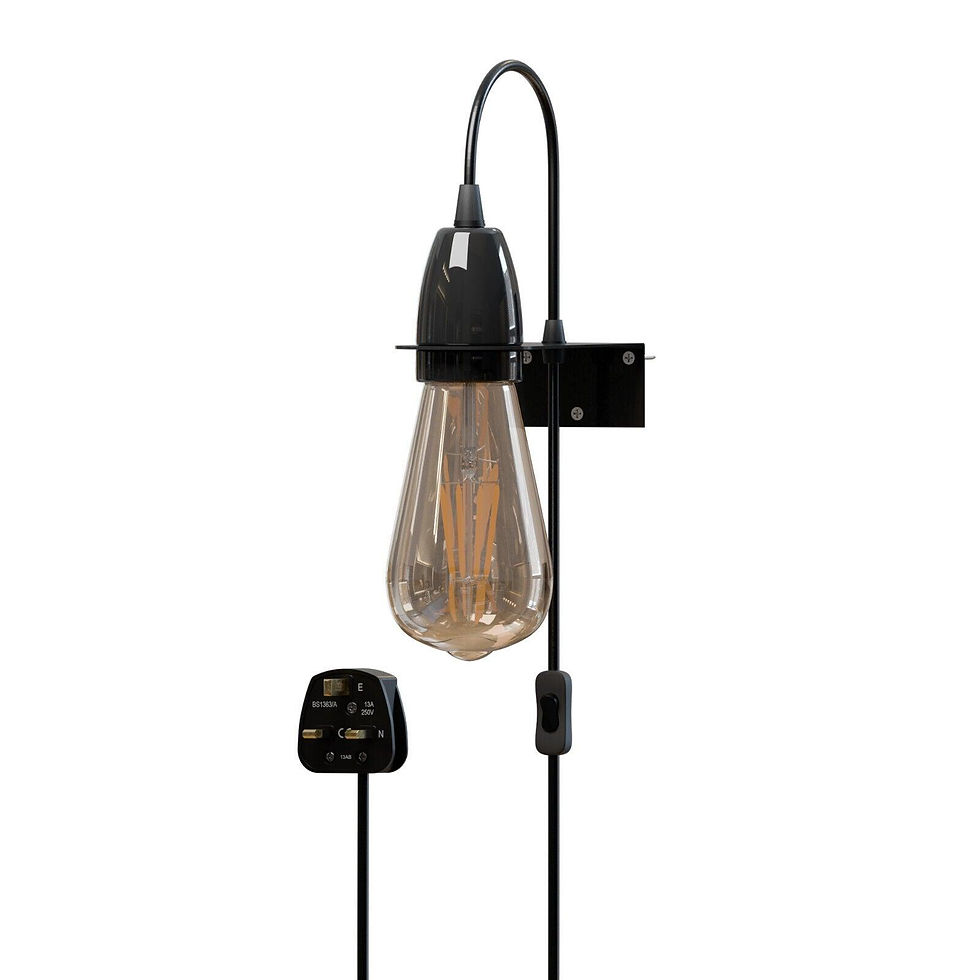 Thumbnail: 2M PVC Flex Cable Kit  Plug- n Pendant Lamp Light, E27 UK~ 5696