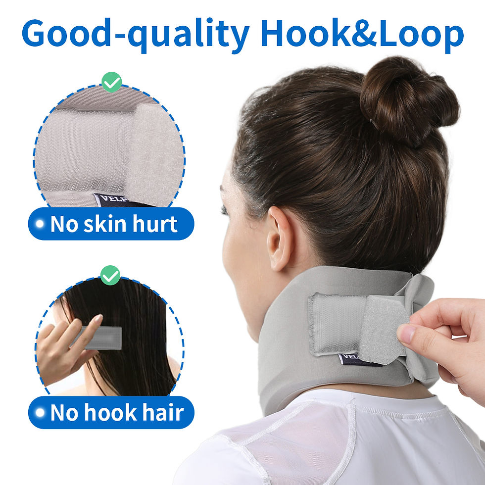 Thumbnail: VELPEAU Neck Support Brace for Neck Pain, Adjustable and Soft Cervical Collar fo