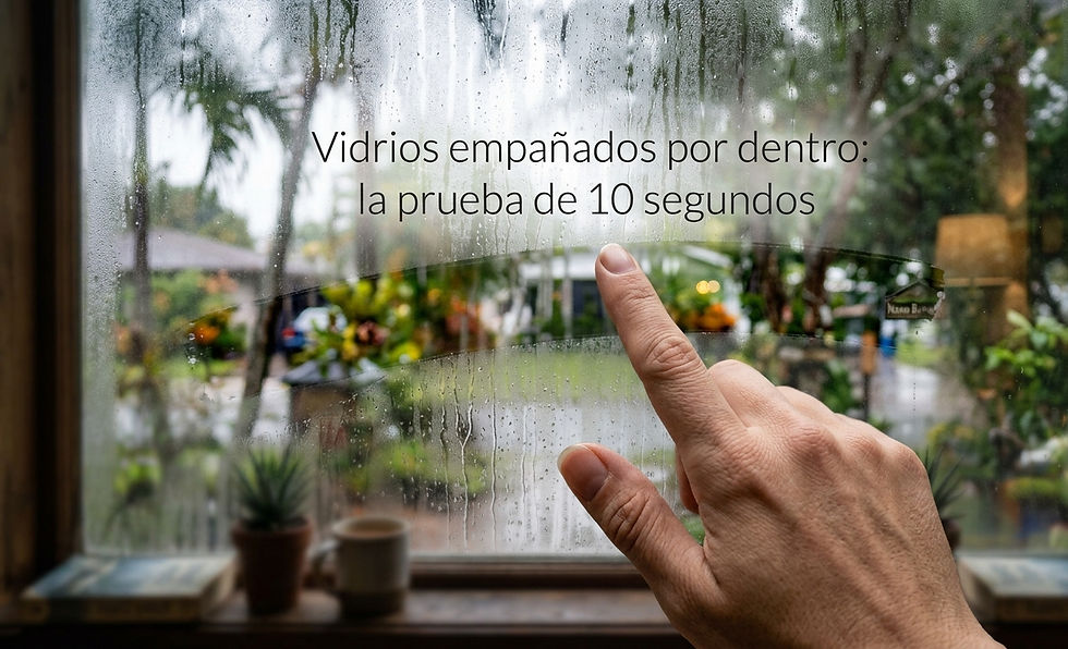 La condensación en vidrios es un fenómeno diario en el clima húmedo de Yucatán.