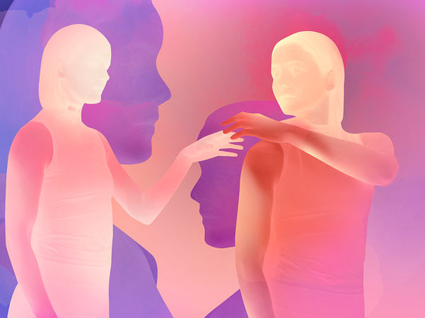 Fotografie Illustration für das Brigitte Magazin, Thema: Gender Gap in der Medizin, Hände übereinander, Illustration Frauen Gesundheit Medizin, Gender Gap
