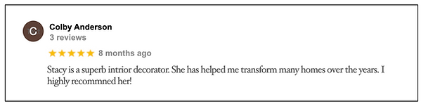 google reviews for stacy crowther interior designer marshfield ma