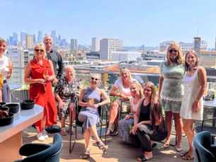 Lunch on the roof with Tysers and we certainly got the weather!