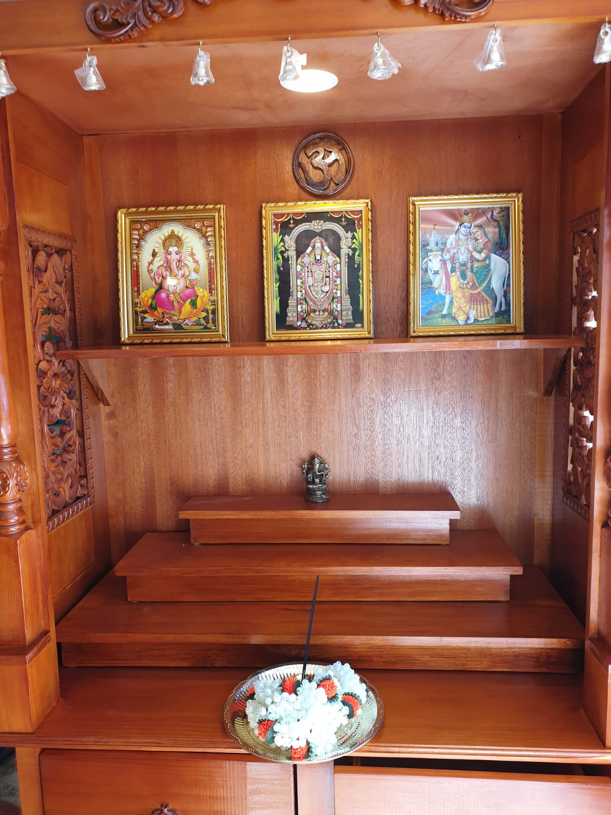 Mandir Interior- Three Stages & Shelf