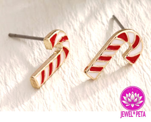 クリスマス　キャンディケインピアス キャンドルケーン_クリスマスミニピアス | Jewel