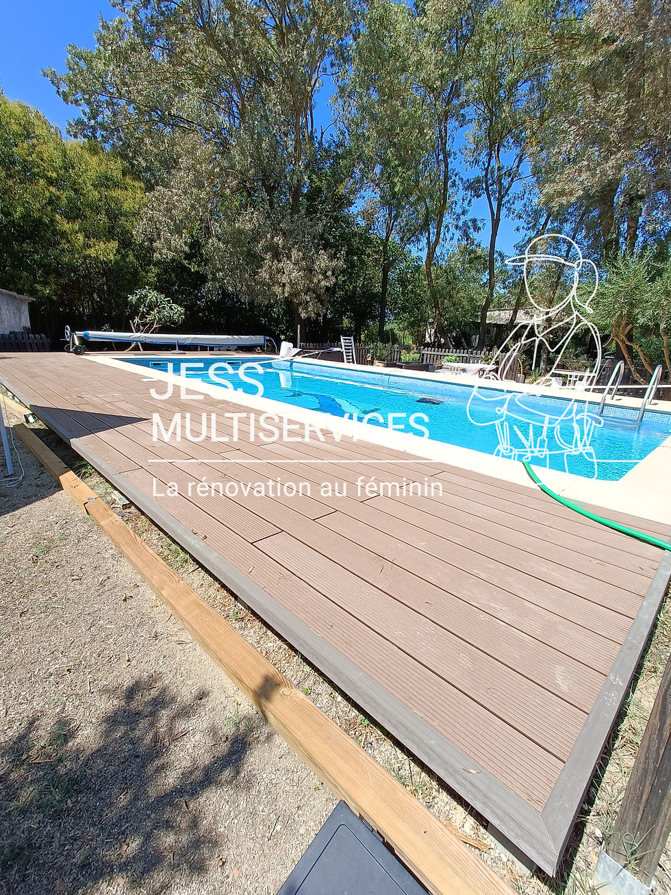 Installation d'une terrasse en lames composites