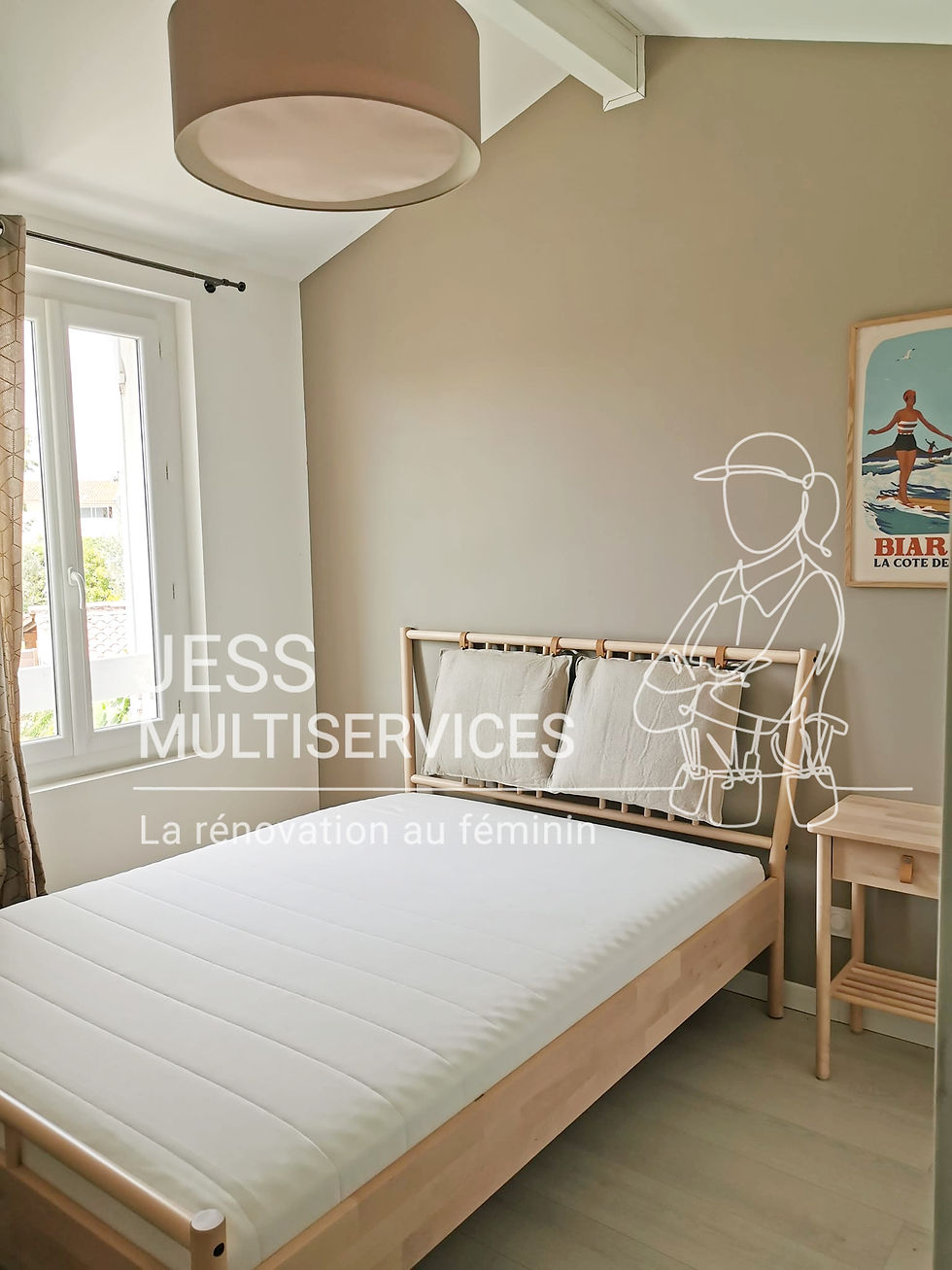 Mise en peinture chambre par Jess Multiservices