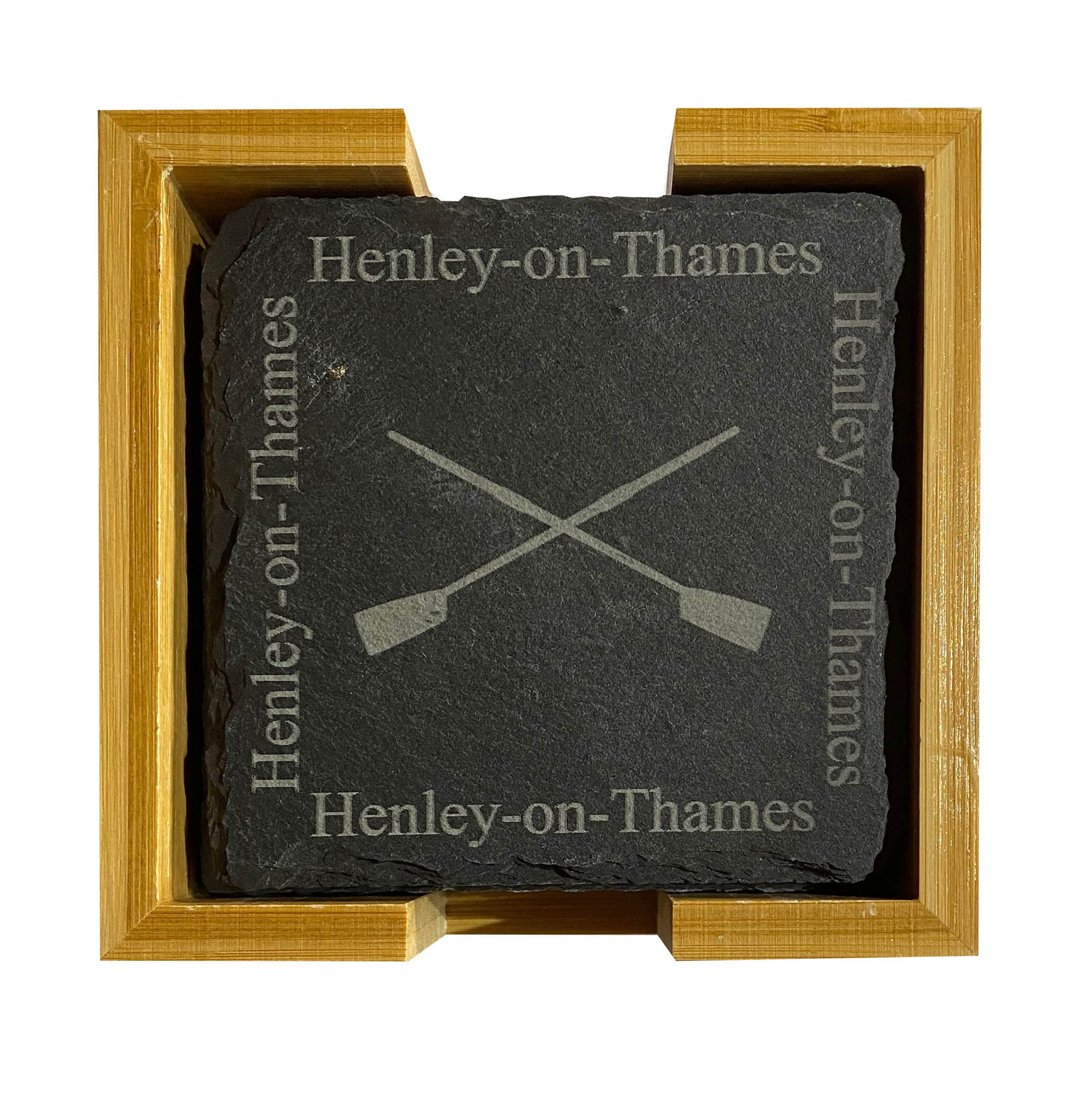Henley on Thames Slate Coaster Set E