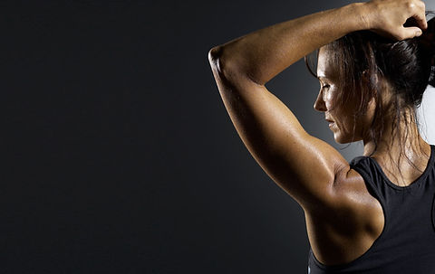 Athletic Woman Stretching