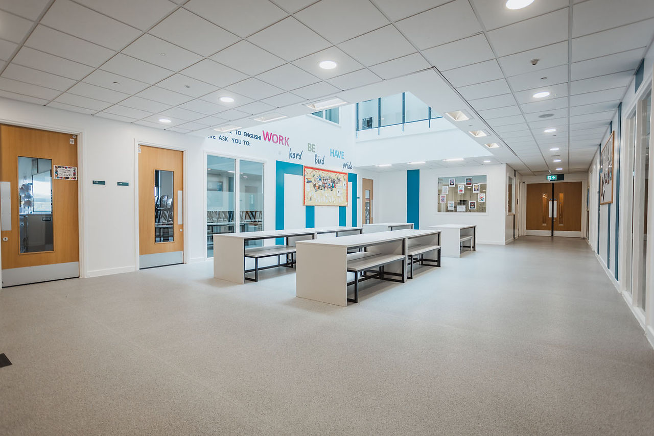 Marvell College, Hull Flooring - Atrium view