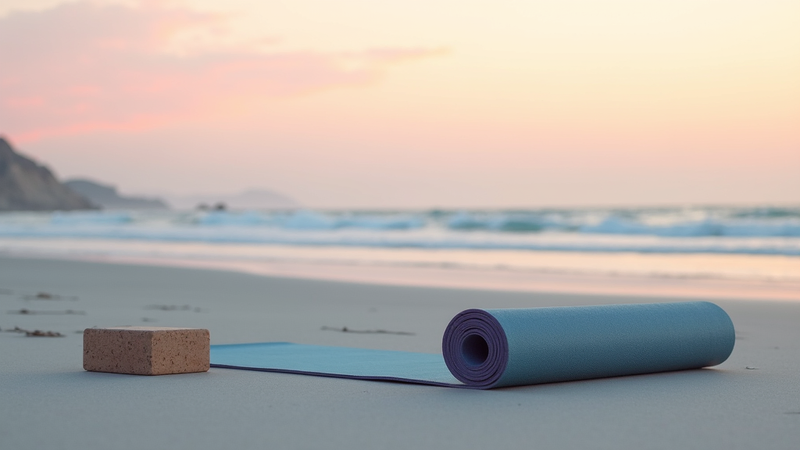 Yoga na praia e prática em casa para dores corporais e combate a ansiedade.