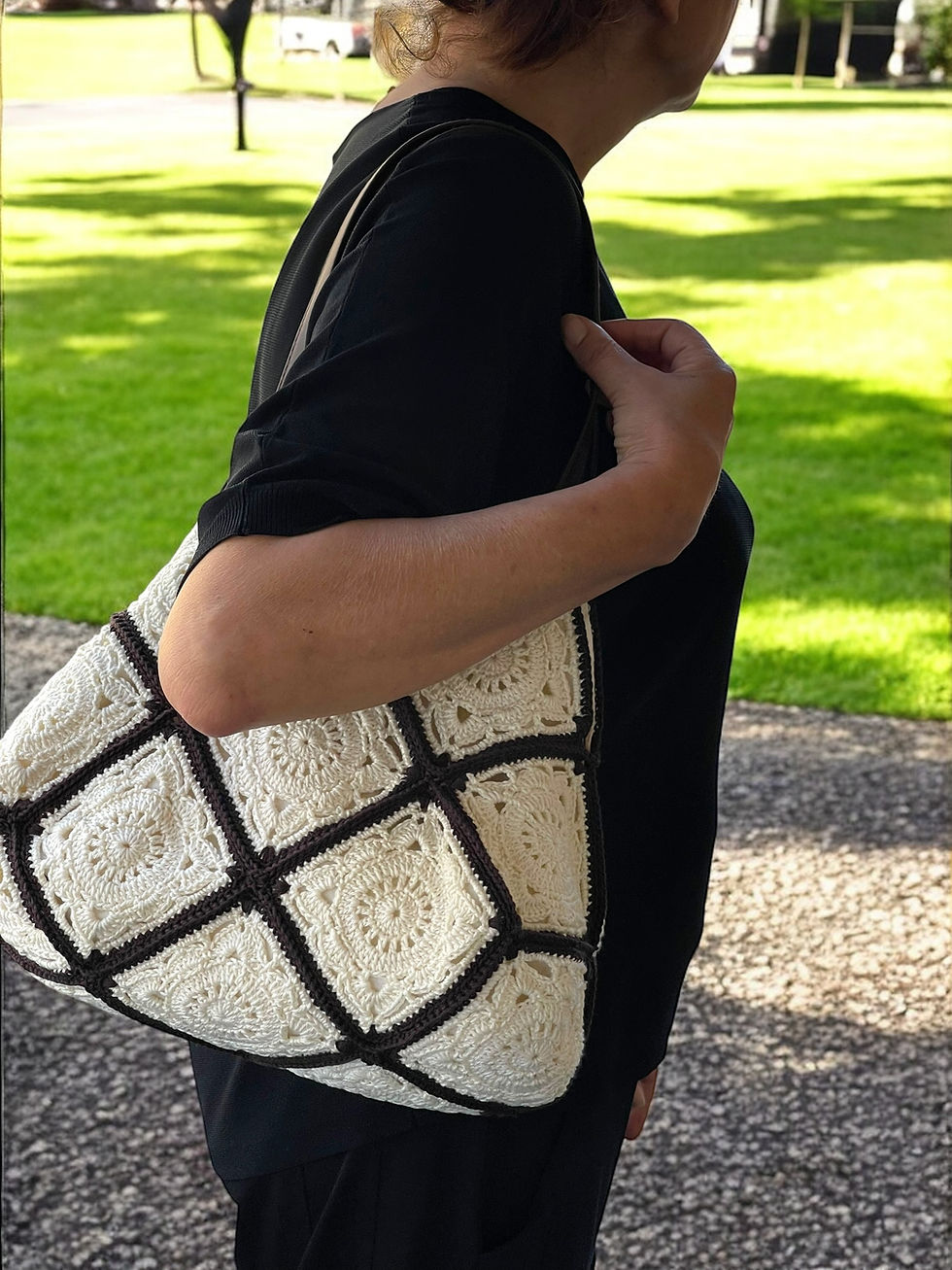 Miniatura: Media Margot bag profilo marrone e granny Panna