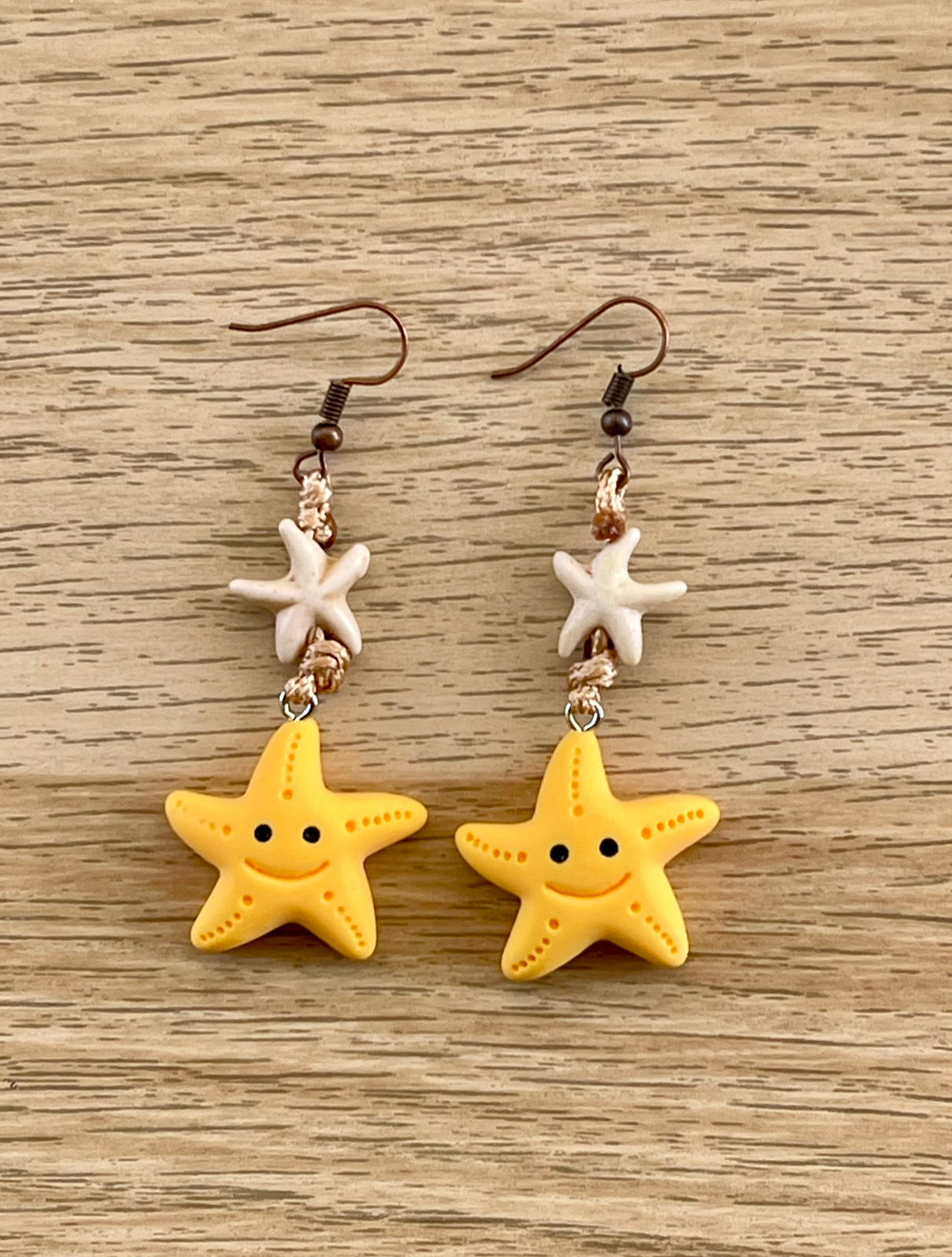 Orecchini in resina e ceramica stella