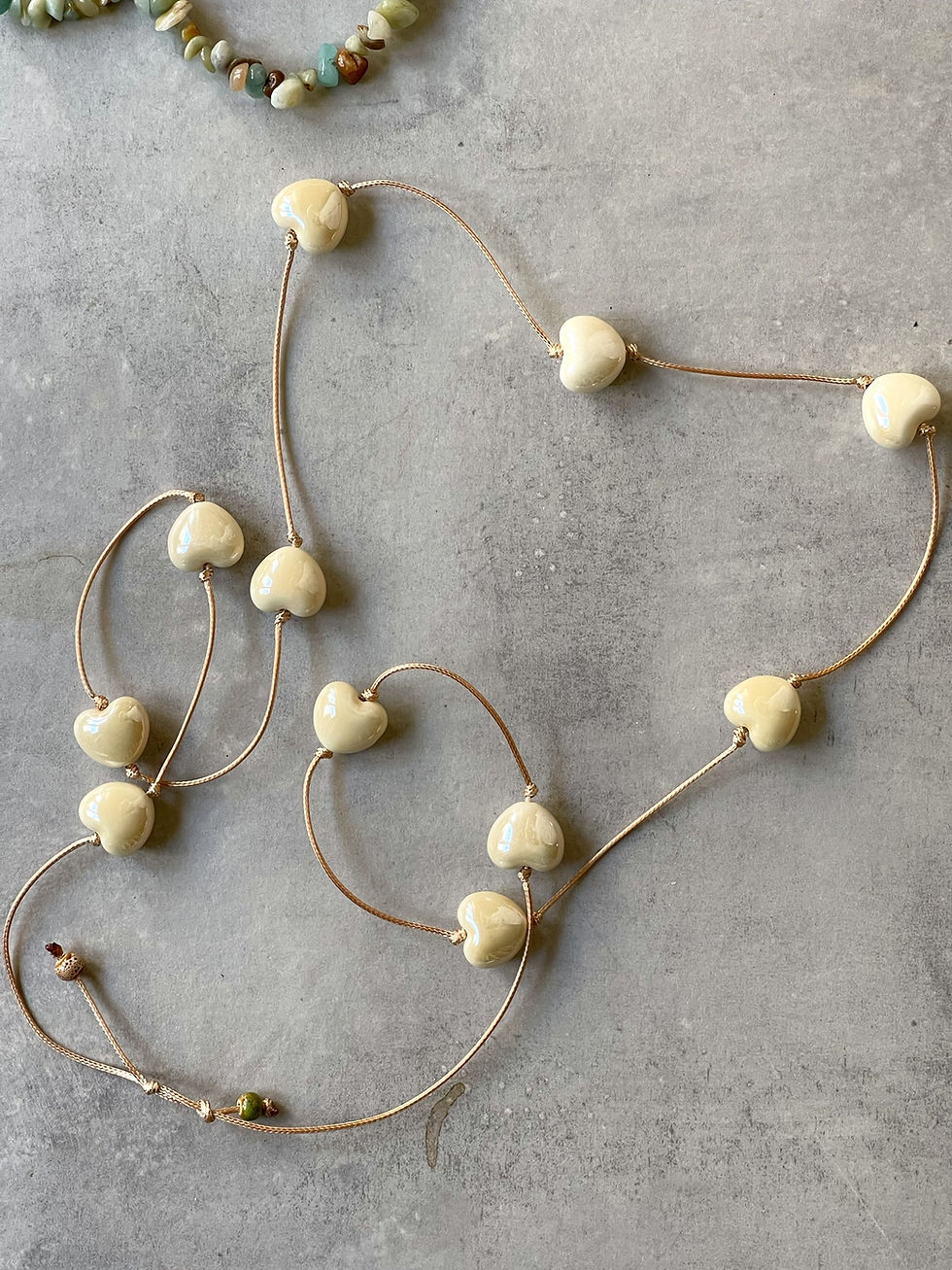 Miniatura: Collana ceramica cuori