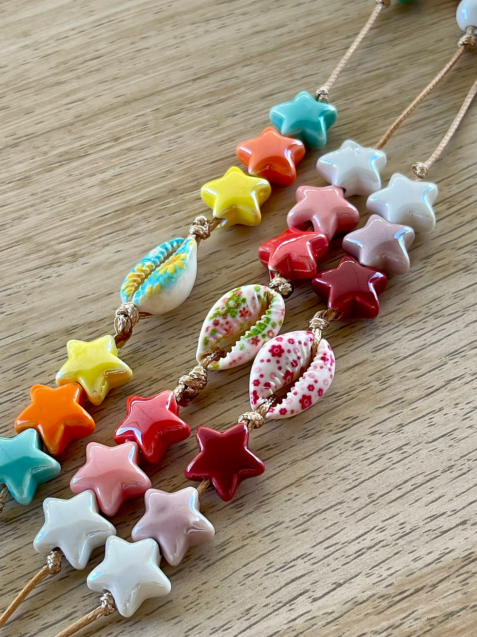 Miniatura: Bracciale in ceramica conchiglia multicolor 3
