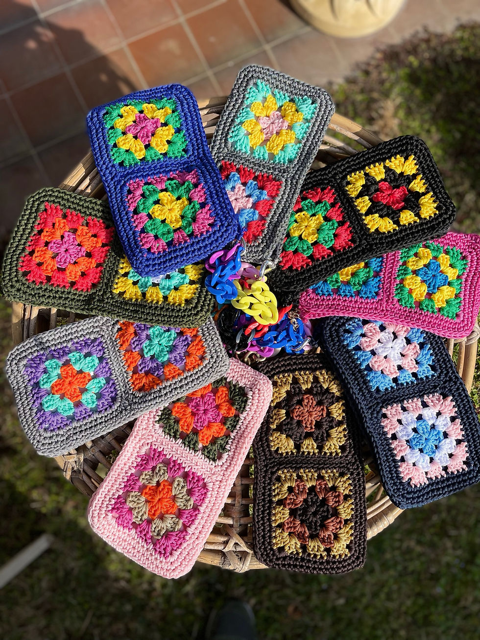 Miniatura: Pochettine Crochettina Granny in cordino