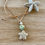 Miniatura: Collana stella in corda sfumature di verde