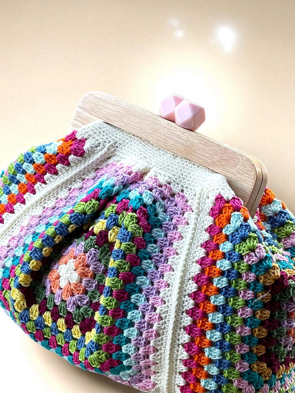 Miniatura: Mini SEPTEMBER Clutch con manico legno