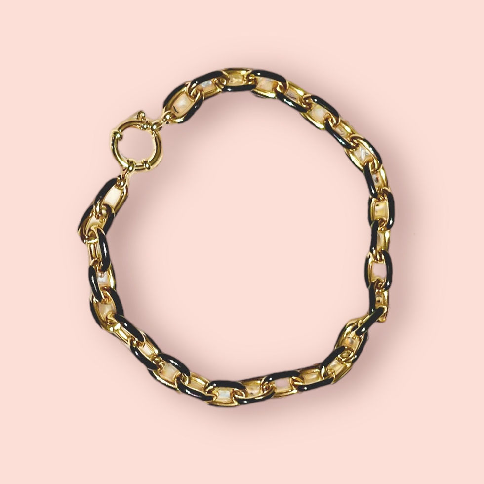 Bracciale acciaio e nero