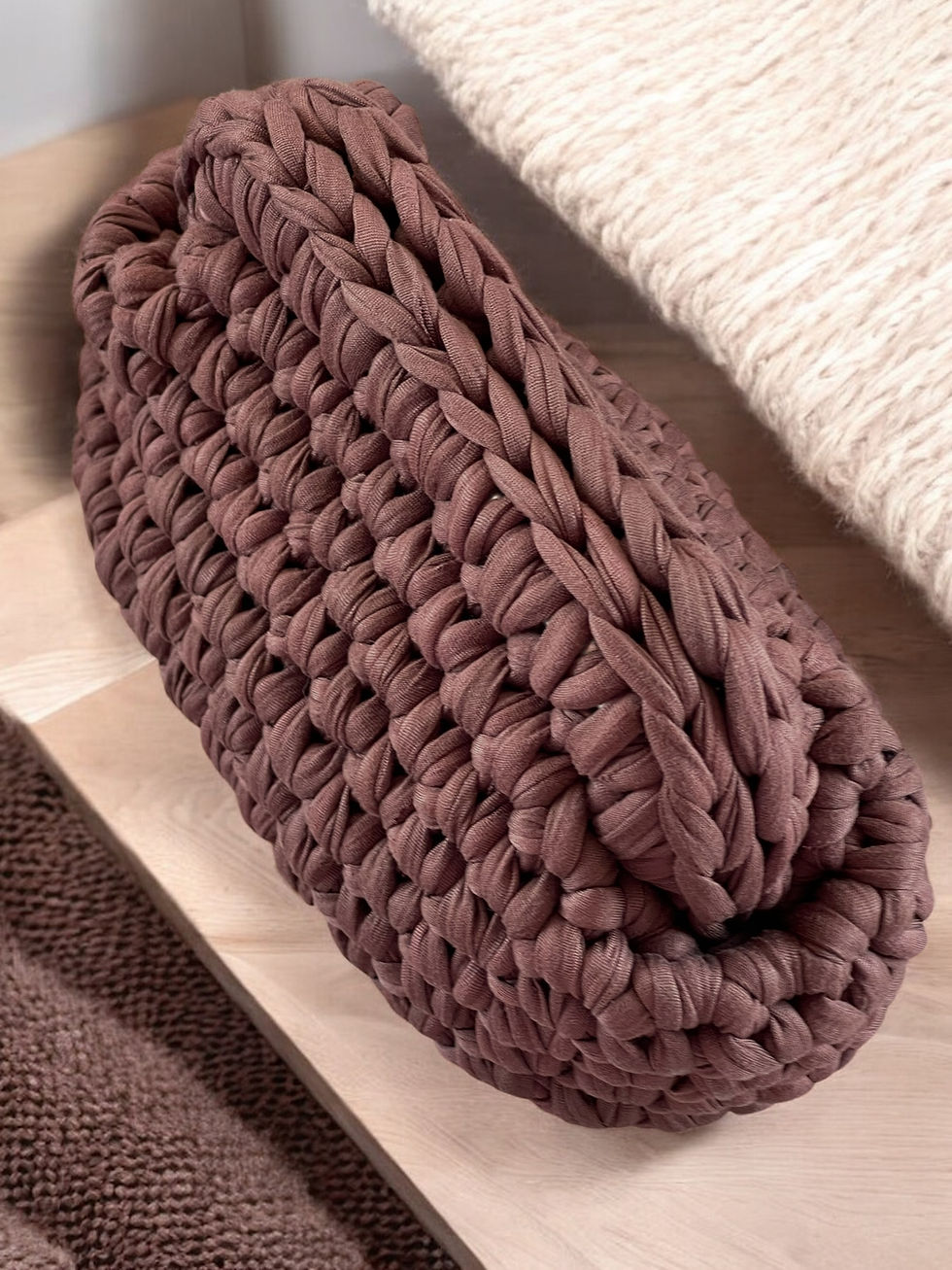Miniatura: Clutch fettuccia MARRONE SCURO