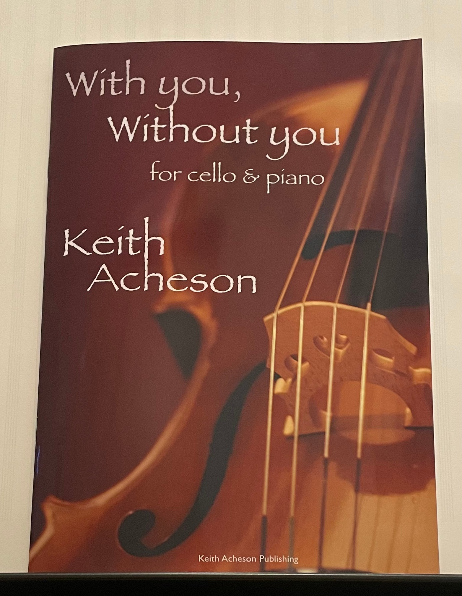 'With You, Without You' - Sheet Music - (Incl. Tracked/Signed Post -Europe Only)