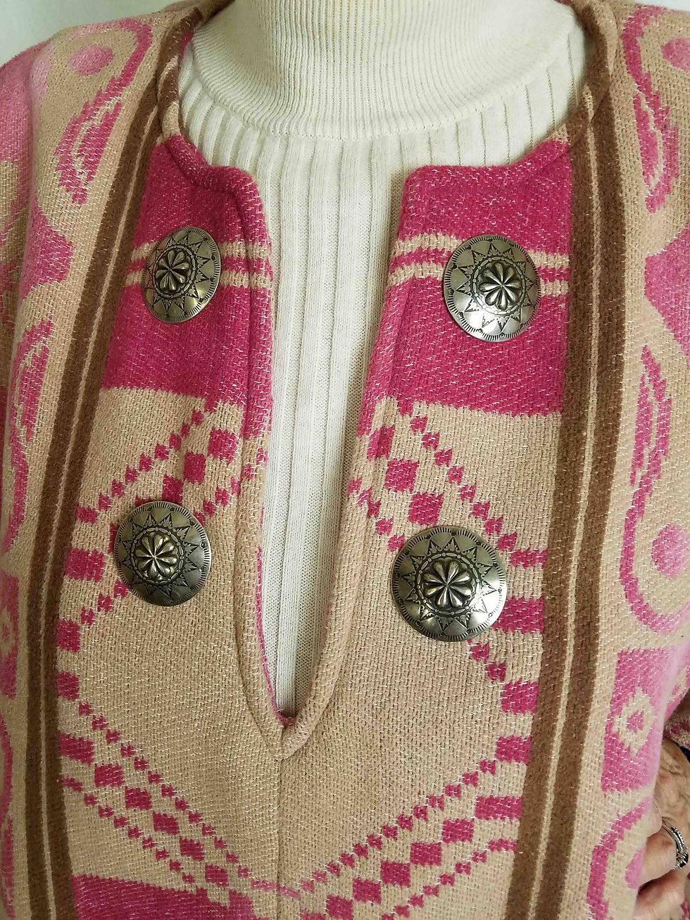 Thumbnail: Aiyanna Vintage Cotton Beacon Poncho Wrap