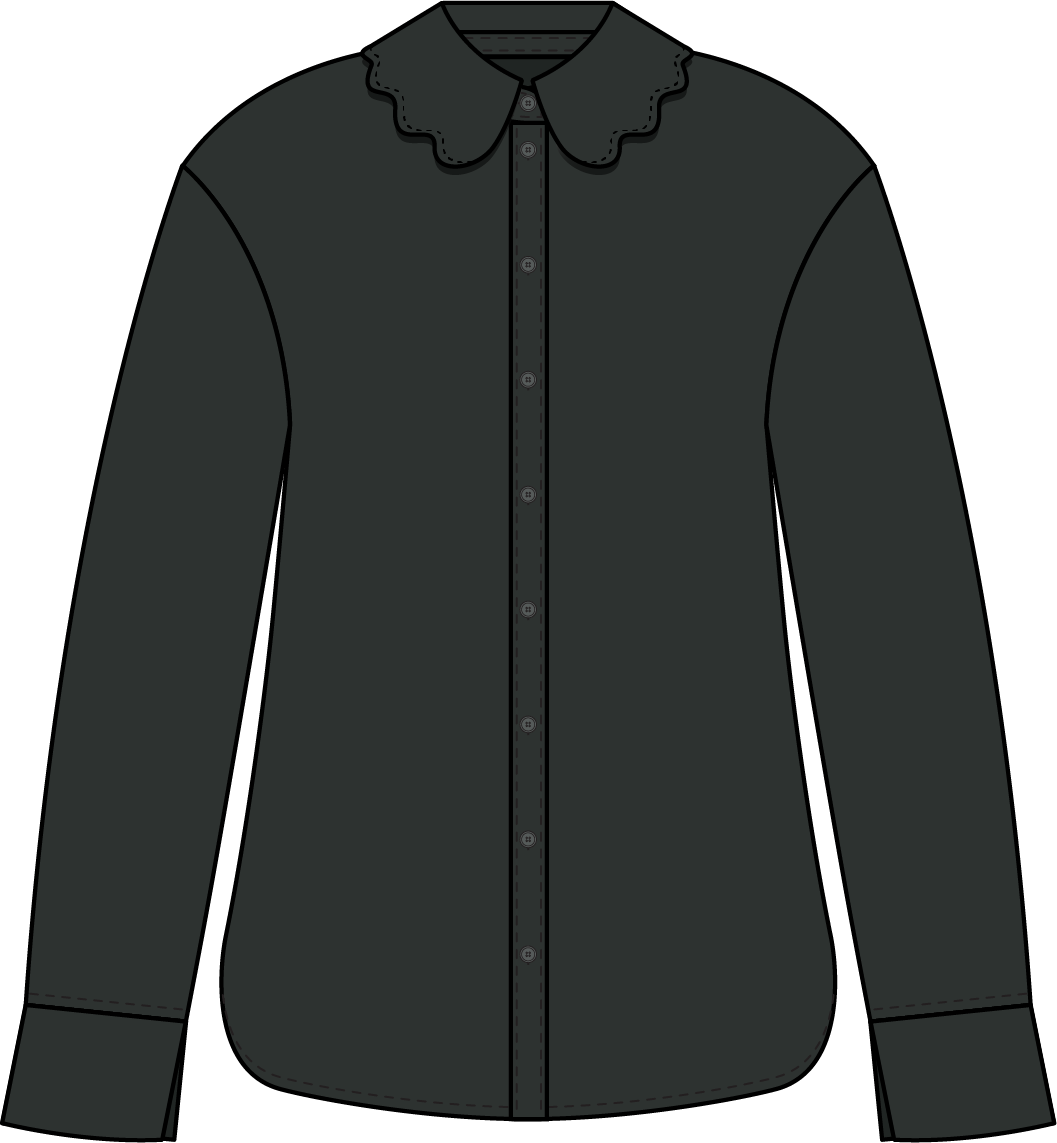 Joyous Collar Sheer Shirt
