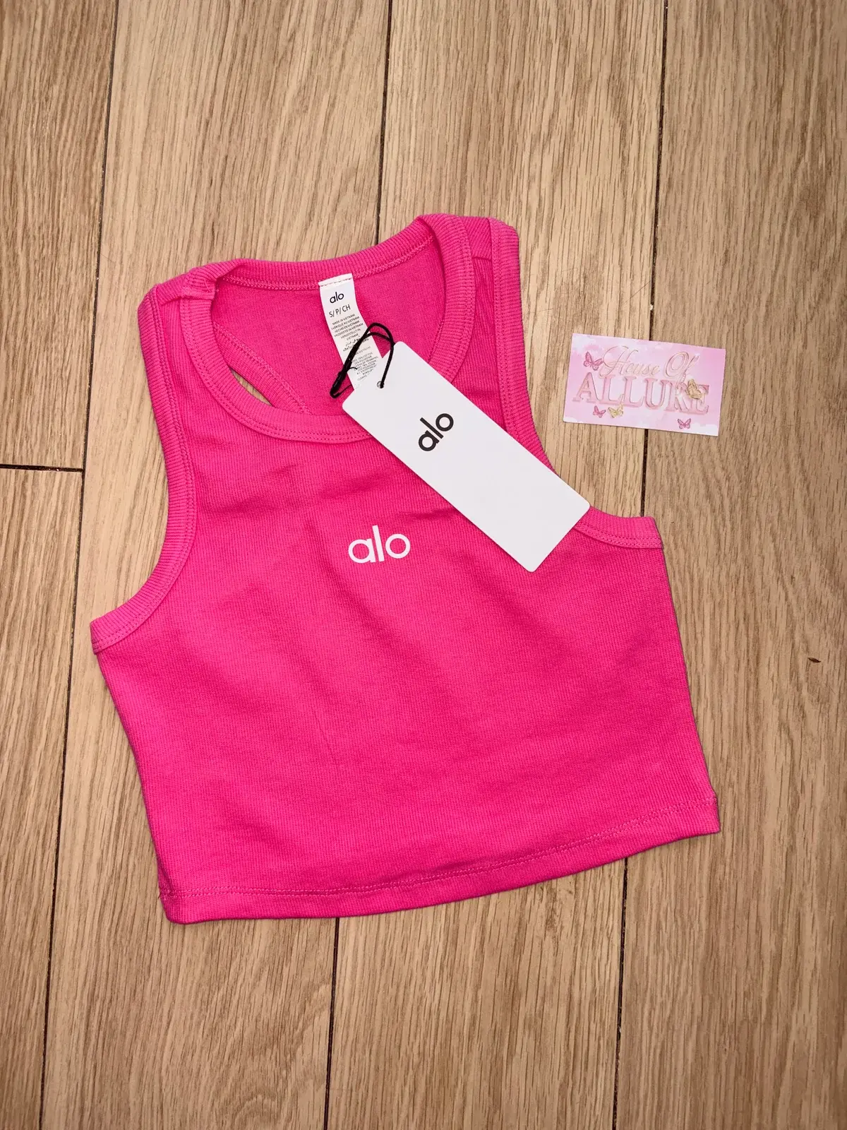 Hot Pink Ribbed A Vest Top (IN STOCK)