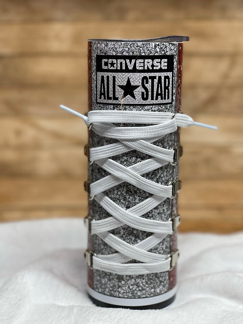 Red and Silver Converse - 20oz