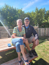 Christine's Dad (Bob) & Cathy at Draper Girls Farm