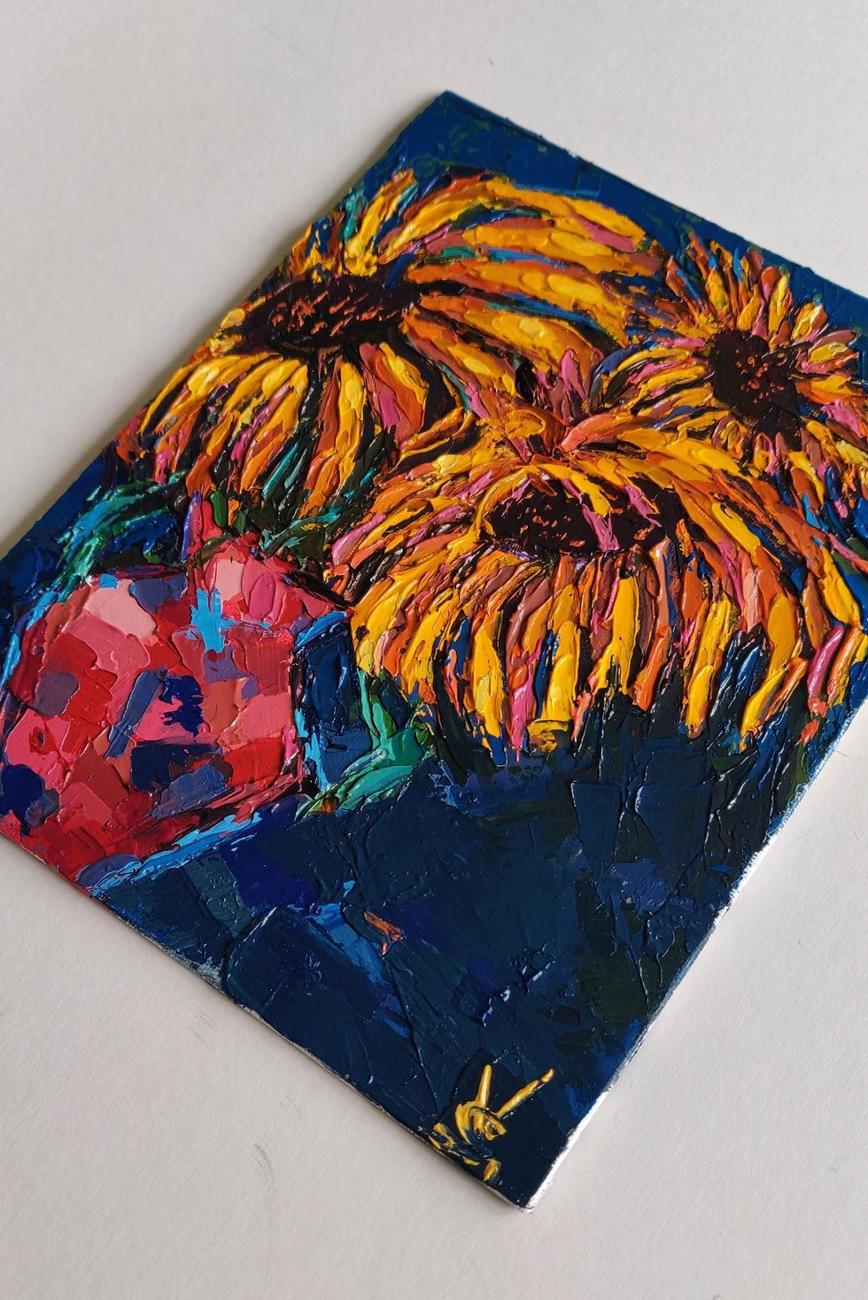Thumbnail: Original Painting 'Dancing Sunflowers'