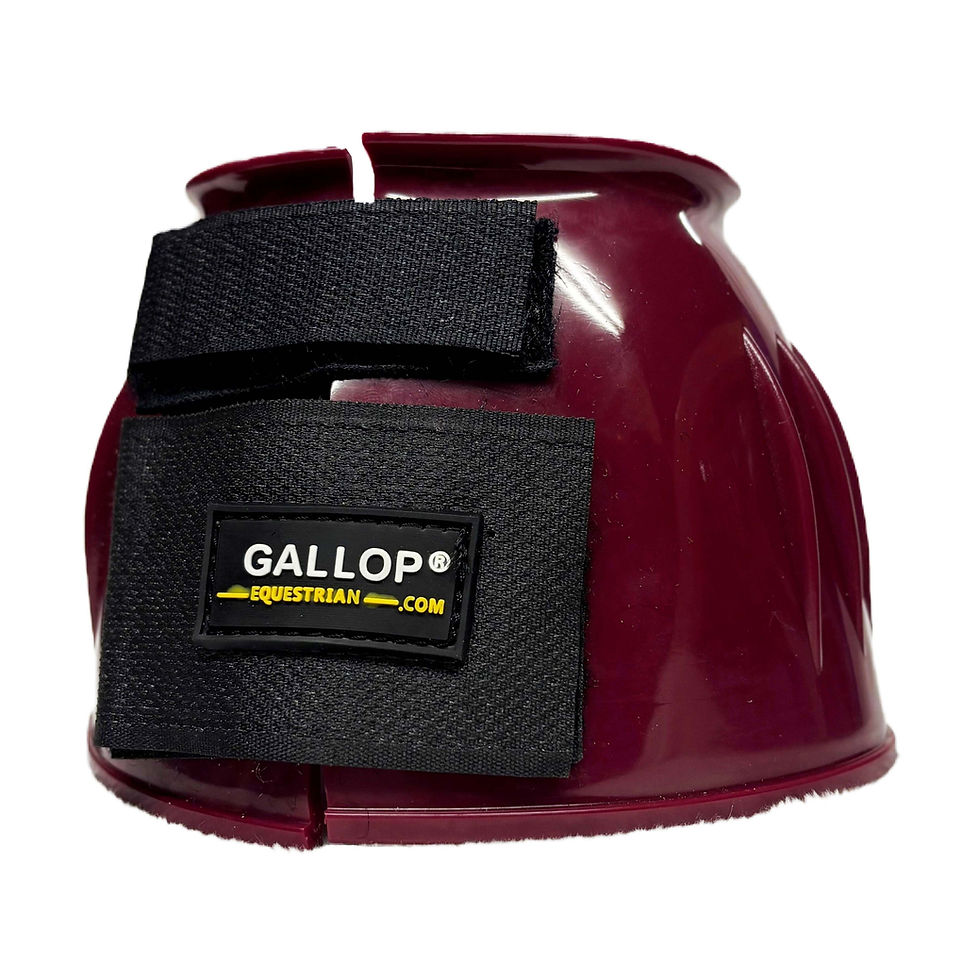 Thumbnail: GALLOP Double Taped PVC Ribbed Over Reach Boots