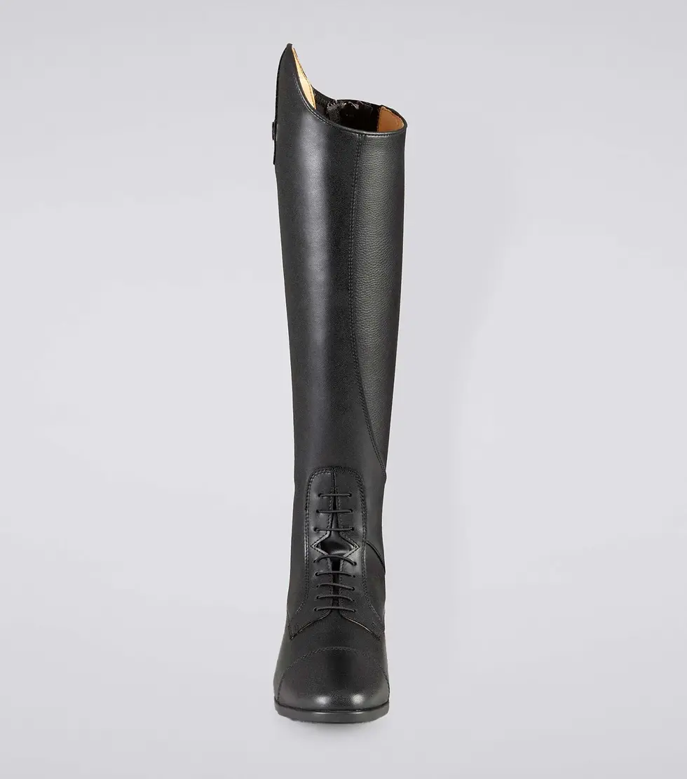 Thumbnail: Anima Ladies Synthetic Field Tall Riding Boot Black