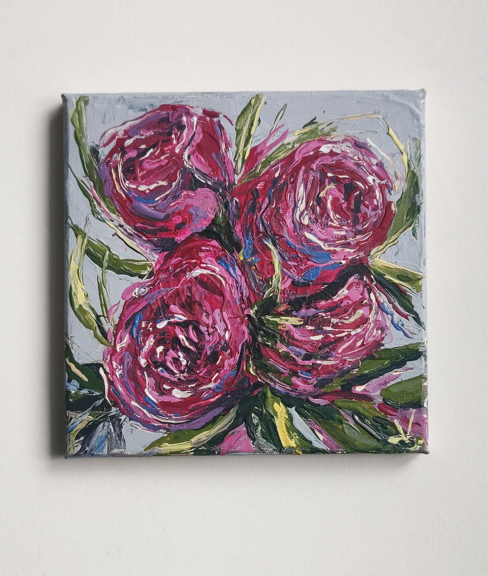 Thumbnail: Original Painting 'Pink Peonies'