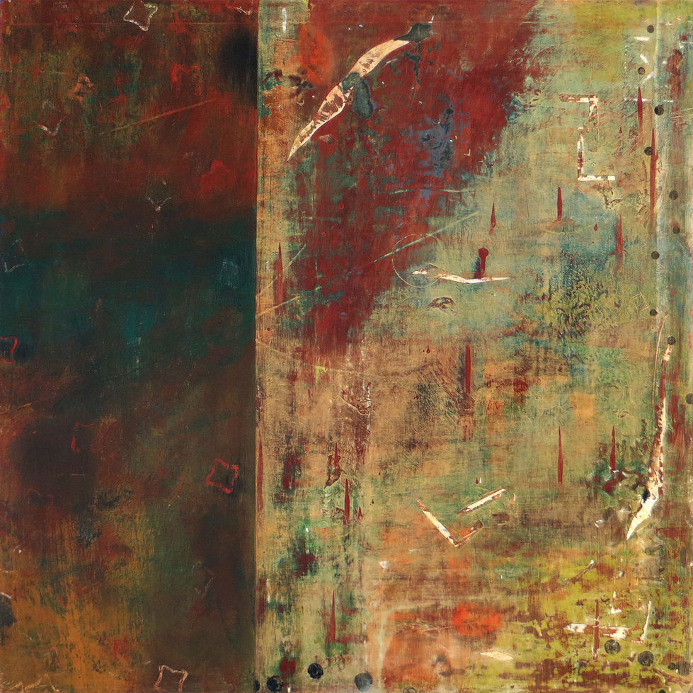 Mixed media, abstract on deep cradled birch panel