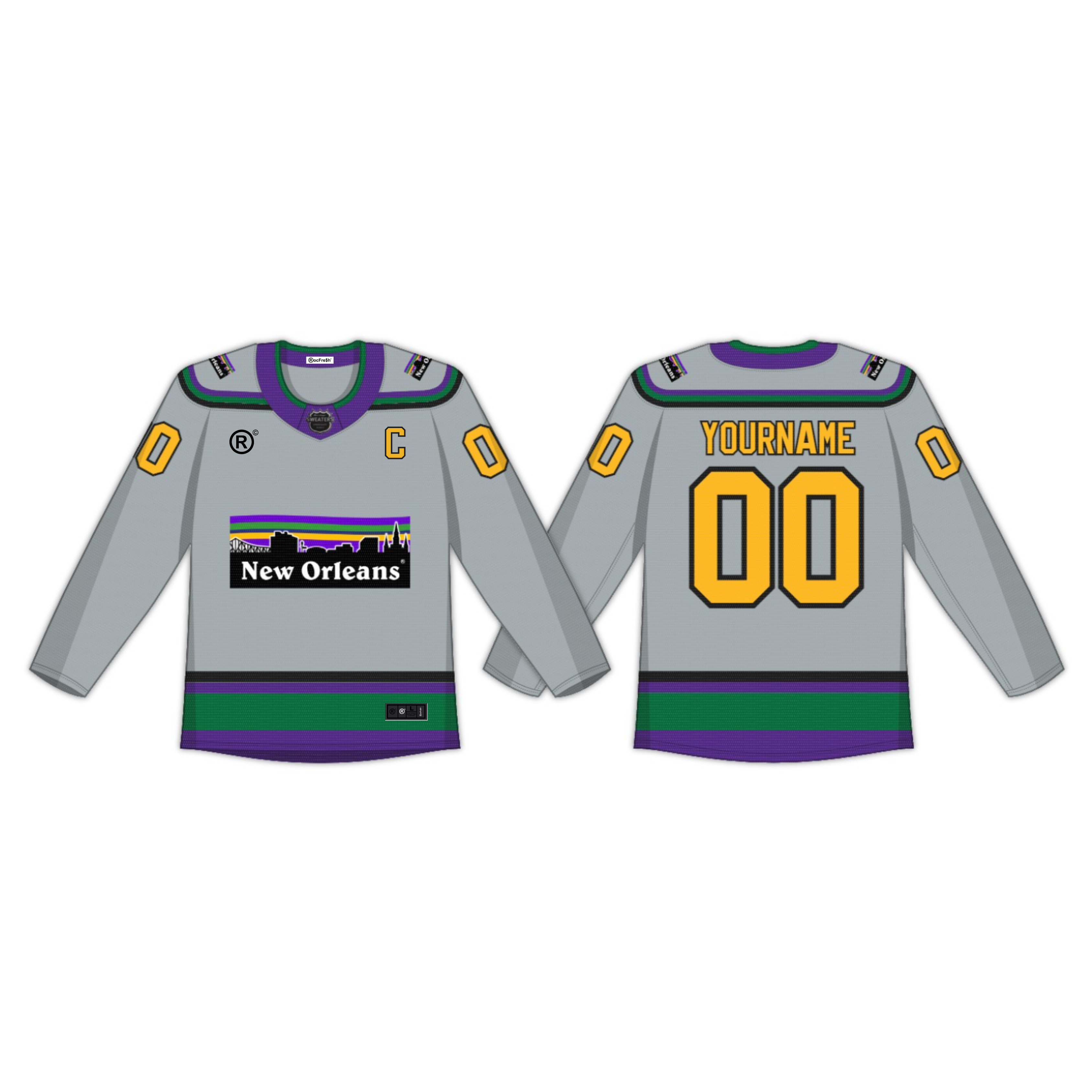 New Orleans Mardi Gras Custom Hockey Jersey