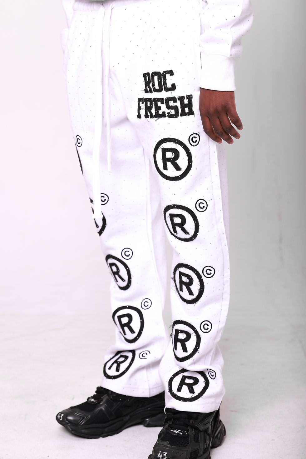 RocFre$h Spiritual Collection White Sweatpants