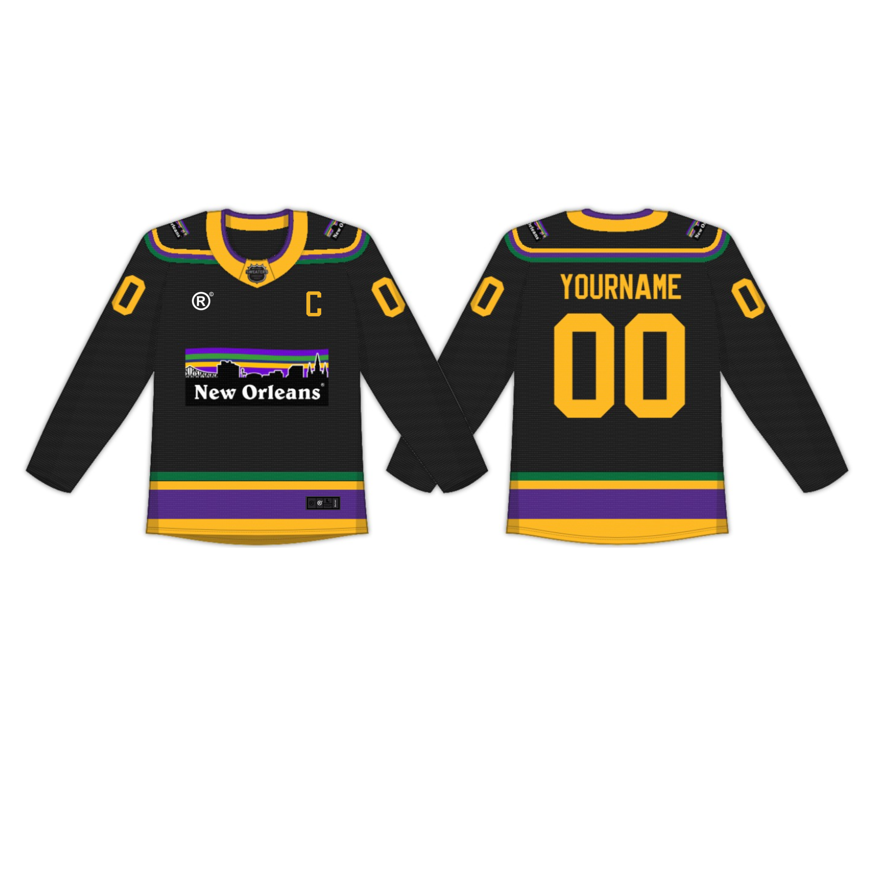 New Orleans Mardi Gras Custom Jersey