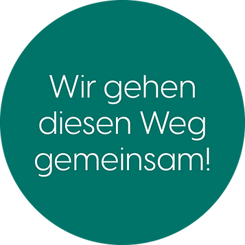 Button mit der Beschriftung: Wir gehen diesen Weg gemeinsam!