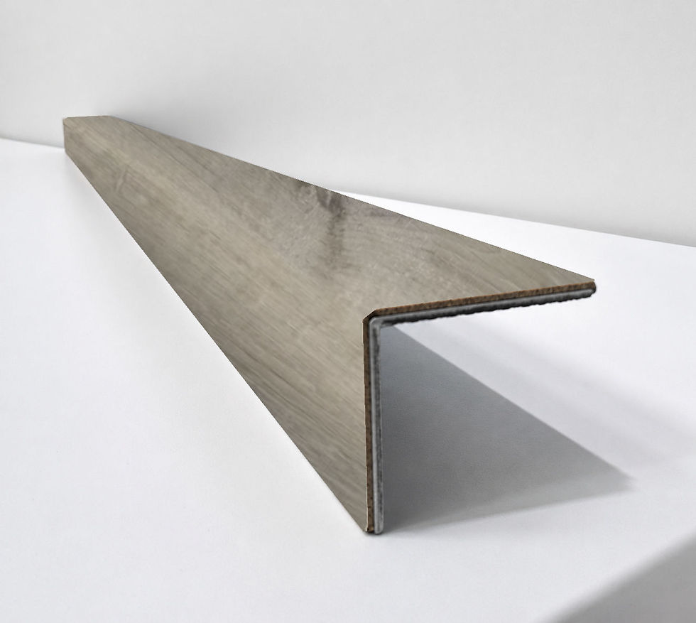 Thumbnail: Vinyl Stair Nosing – Made From Lifeproof Sterling Oak Vinyl Flooring
