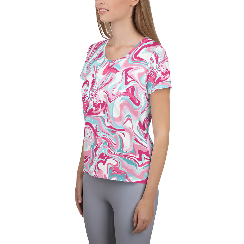 TREKK-EX ® "Strawberry Swirl"  Women's Athletic T-shirt