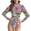 Thumbnail: Kush ® Women's Turtleneck Bodysuit With Puff Sleeve