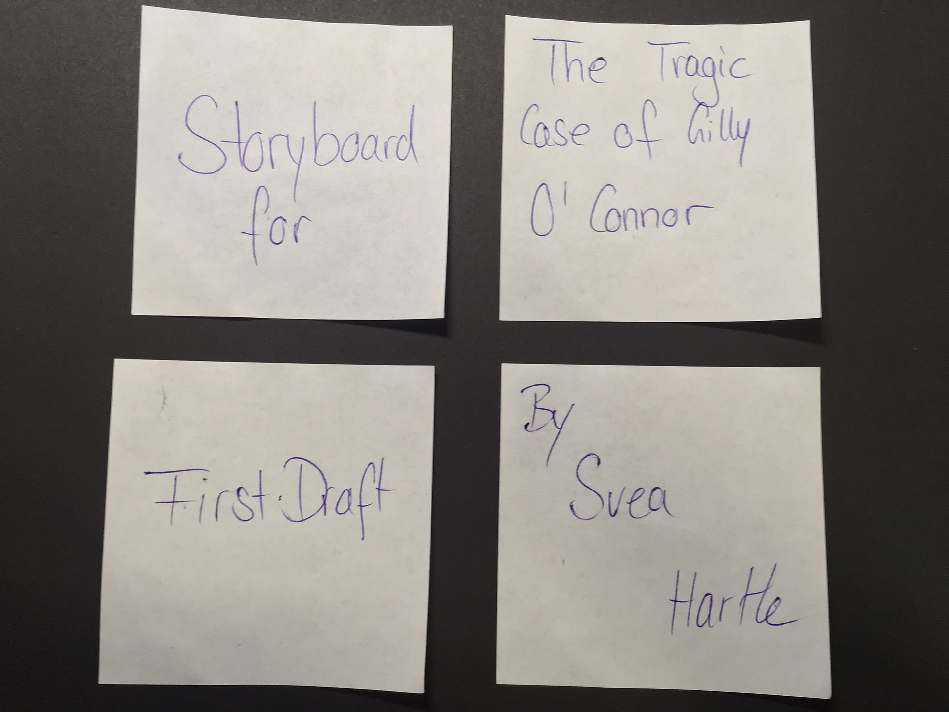 Storyboard for Gilly 1/5 (of 97)