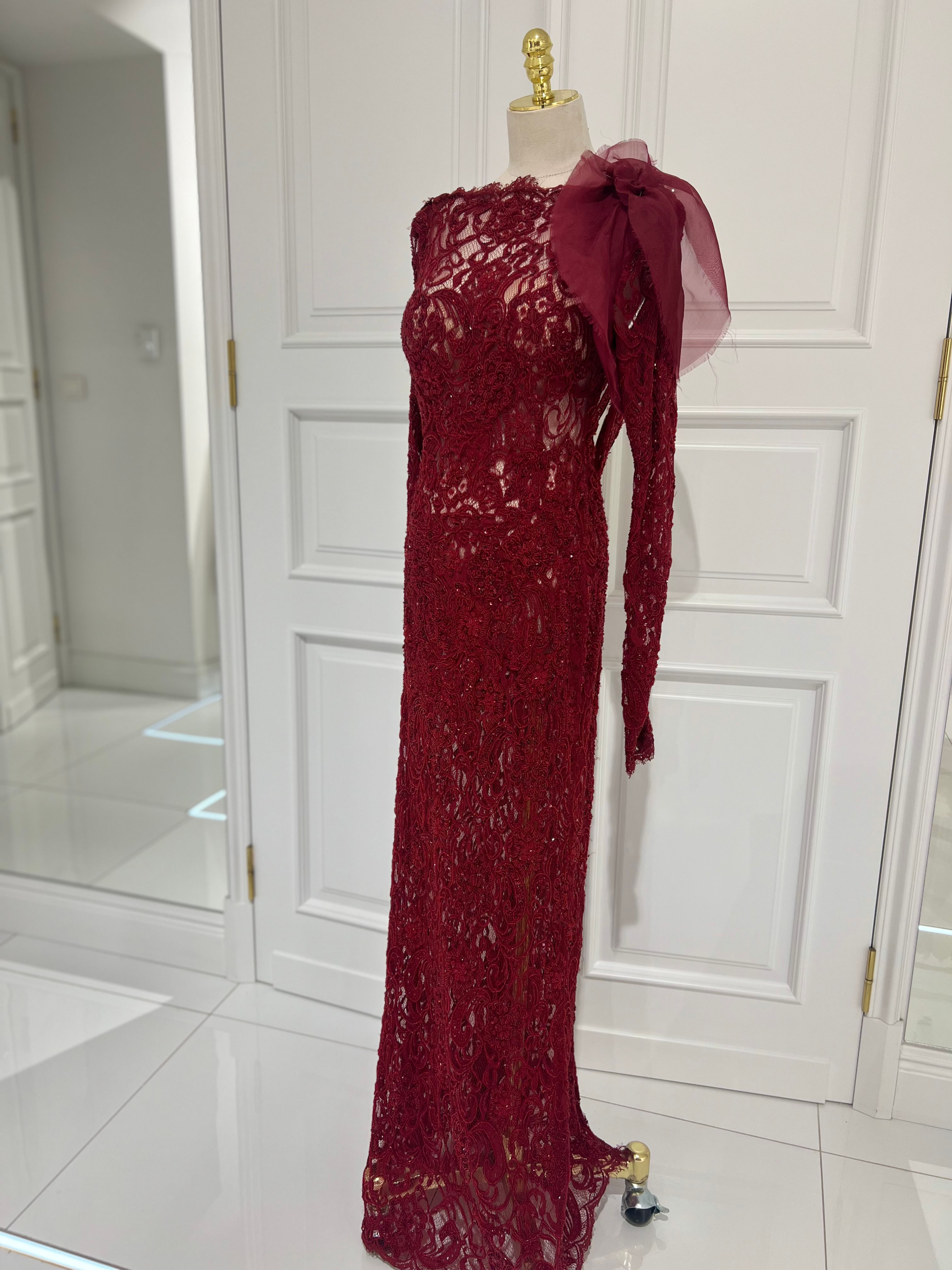 Dżordan suknia wieczorowa bordo