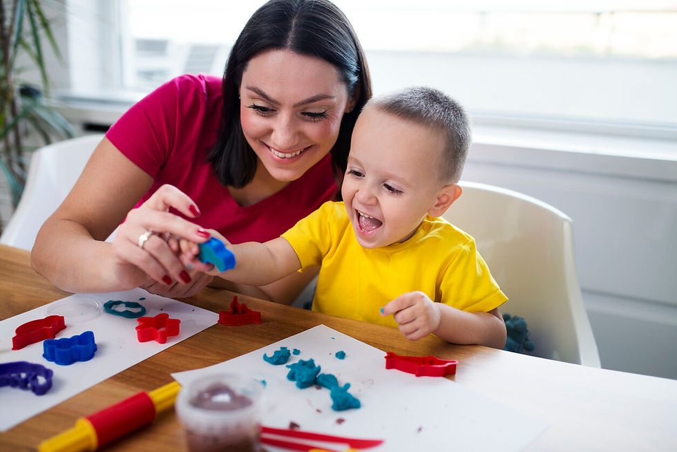mother-helping-child-with-sensory-processing-disorder-using-occupational-therapy-technique