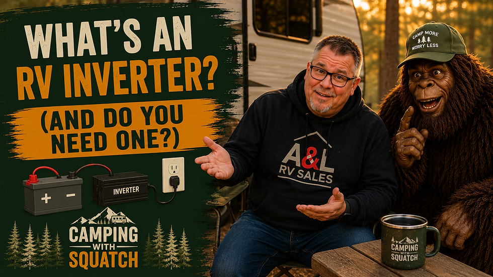 Joe Squatch Stanford explaining what an RV inverter does in simple terms near Murfreesboro TN