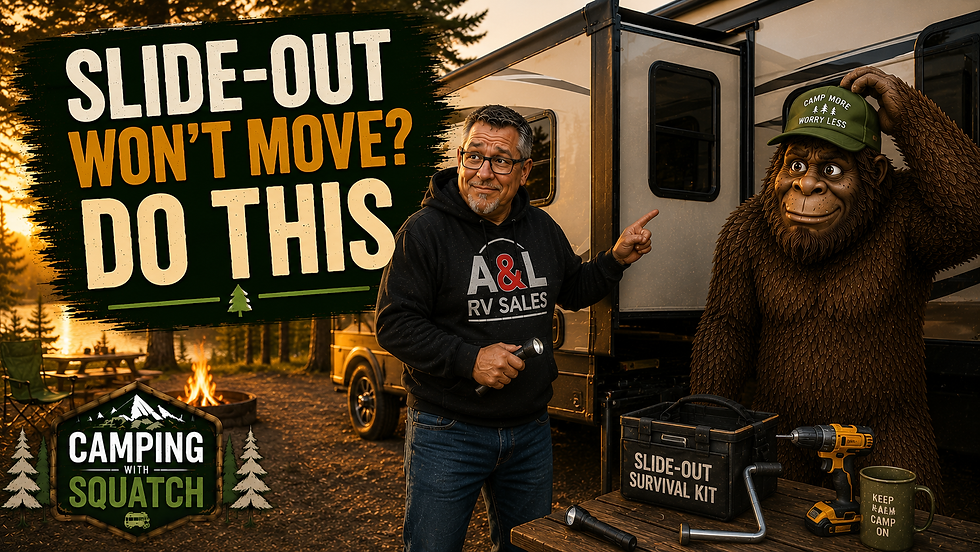 Joe Squatch Stanford troubleshooting an RV slide-out that won't move near Murfreesboro TN